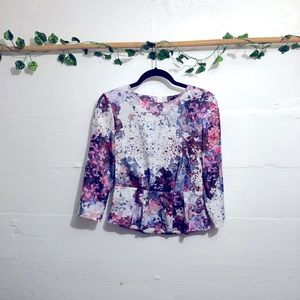 H&M Floral Peplum Top